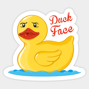 Duck face with a duck Sticker